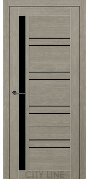 Межкомнатные двери CityLine Express MILFORD korfad-express-milford-koton-taup-bravo-collection-s-cernym-steklom